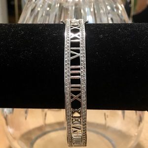 QVC Jewelry - Epiphany Diamonique Roman Numeral Bangle QVC Jewelry - Epiphany Diamonique Roman Numeral Bangle